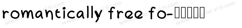 romantically free fo字体转换